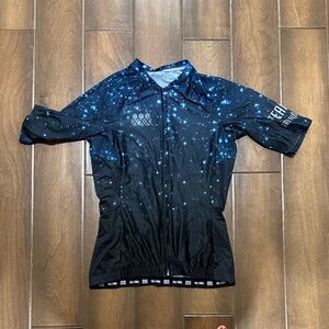 Tres Piñas Black and Blue Cycling Jersey